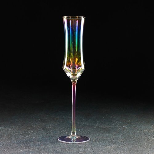 Бокал стеклянный для шампанского «Кира», 180 мл, 725,5 см, цвет перламутровый