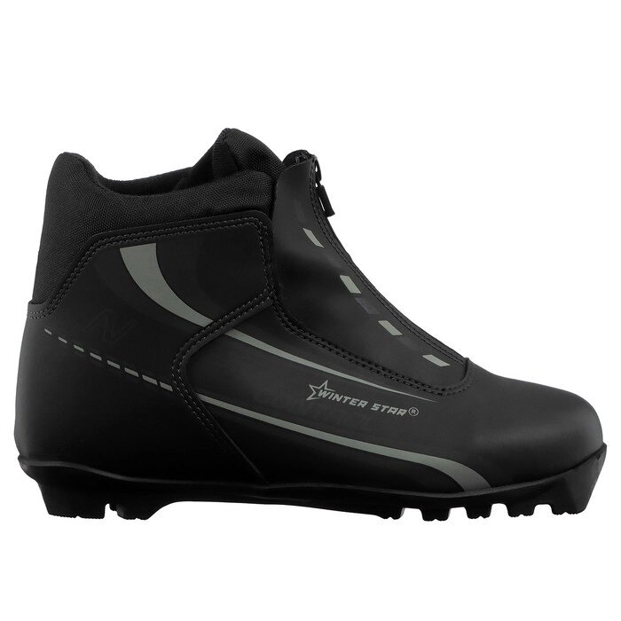 Ботинки лыжные Winter Star control, NNN, р. 37, цвет чёрный, лого серый от компании Интернет - магазин Flap - фото 1