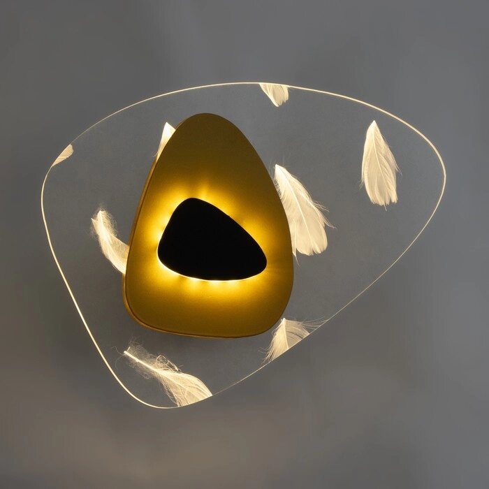 Бра "Августа" LED 5Вт золото-черный 20х26х4,5см от компании Интернет - магазин Flap - фото 1
