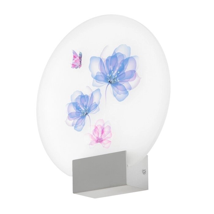 Бра "Цветы и бабочки" LED 6Вт 4000К белый 24х6х24 см от компании Интернет - магазин Flap - фото 1