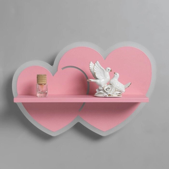 Бра "Сердца" LED 18Вт розовый 35х25х8см от компании Интернет - магазин Flap - фото 1