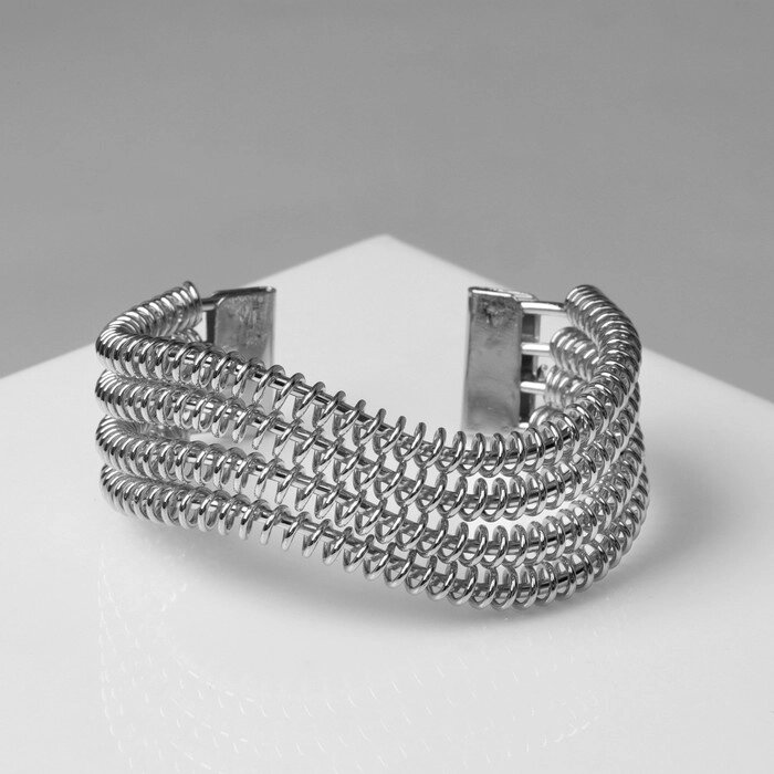Браслет металл «Афина» винтовой, цвет серебро от компании Интернет - магазин Flap - фото 1