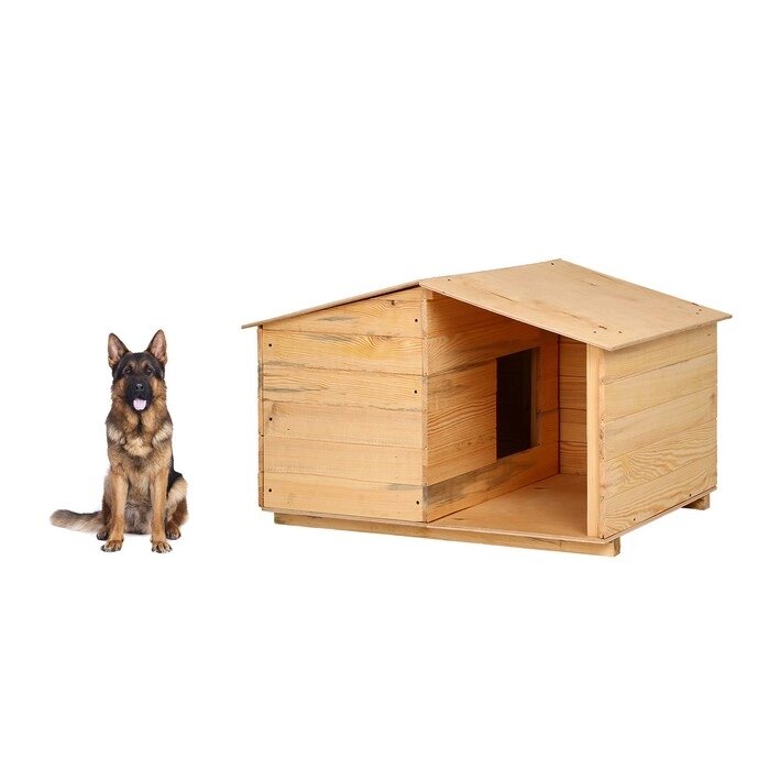 Будка для собаки, 105  75  64 см, деревянная, с крышей от компании Интернет - магазин Flap - фото 1