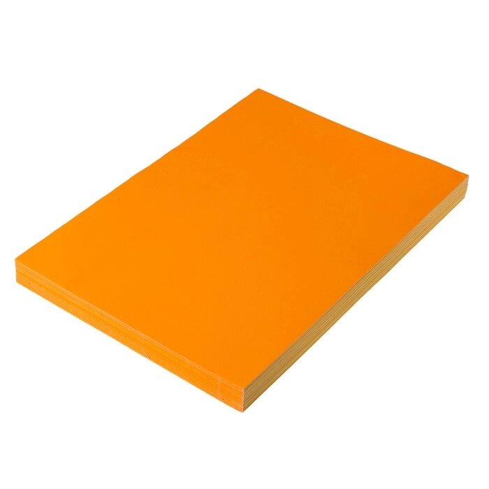 Бумага А4, 100 листов, 80 г/м, самоклеящаяся, флуоресцентная, оранжевая от компании Интернет - магазин Flap - фото 1
