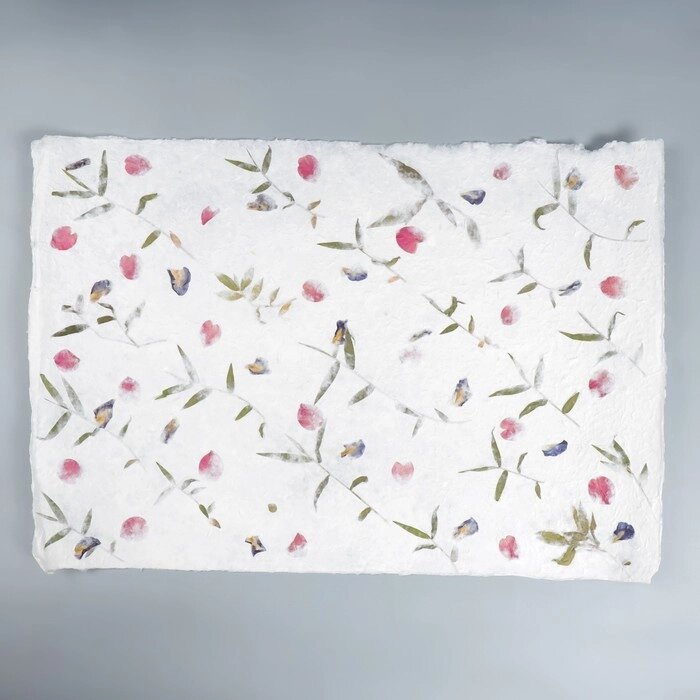 Бумага ручной работы с цветами и травами "Разнотравье" 55х80 см от компании Интернет - магазин Flap - фото 1