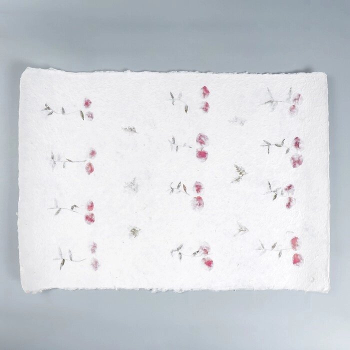 Бумага ручной работы с цветами и травами "Вишенки" 55х80 см от компании Интернет - магазин Flap - фото 1