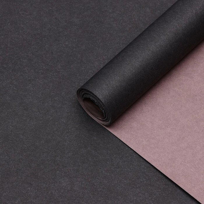 Бумага упаковочная крафт, черный-капучино 0,68 х 10 м от компании Интернет - магазин Flap - фото 1