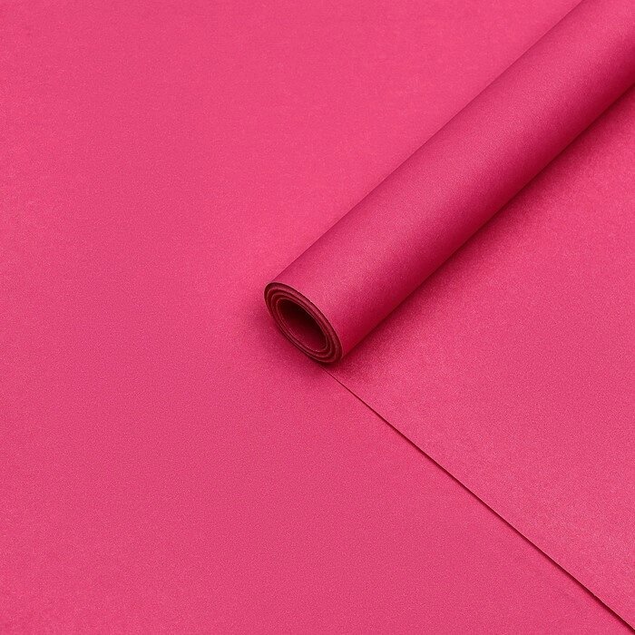 Бумага упаковочная крафт, розовая двусторонняя 0,68 х 10 м от компании Интернет - магазин Flap - фото 1