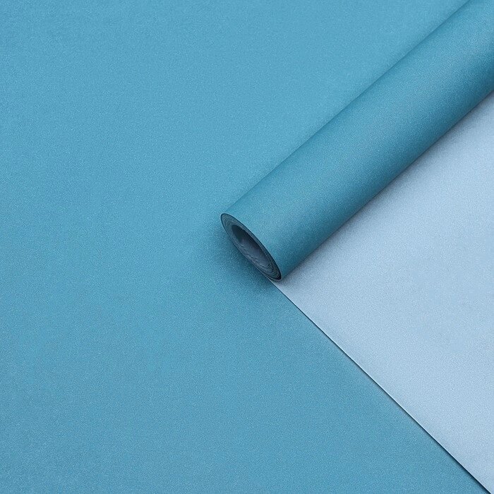 Бумага упаковочная крафт, светло-голубой, двусторонняя 0,68 х 10 м от компании Интернет - магазин Flap - фото 1