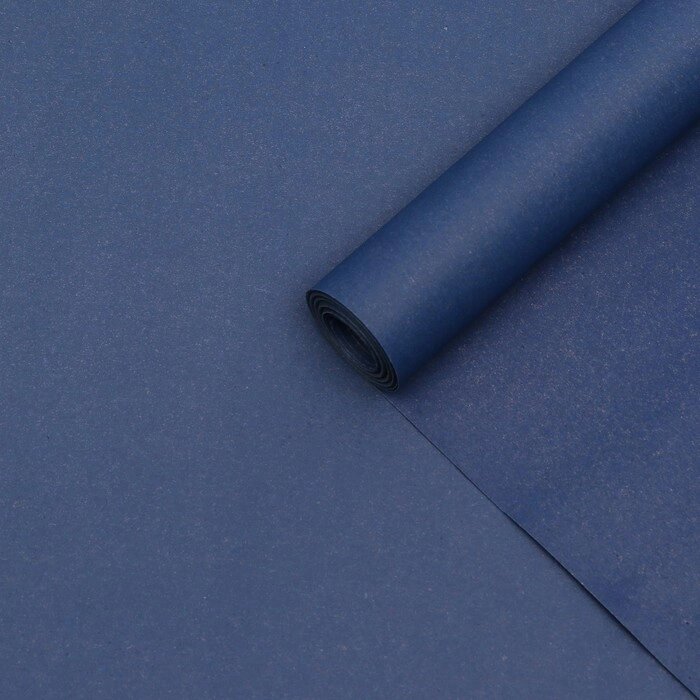 Бумага упаковочная крафт, темно-синий, двусторнняя 0,68 х 10 м от компании Интернет - магазин Flap - фото 1