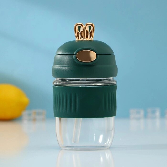 Бутылка для воды стеклянная «Ушки», 350 мл, 9,5917 см, цвет МИКС от компании Интернет - магазин Flap - фото 1