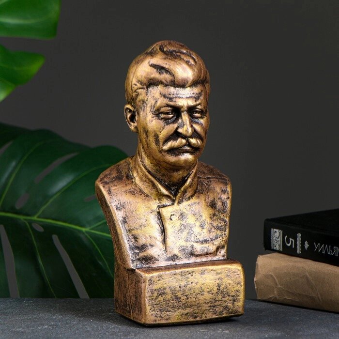 Бюст Сталина, бронза 12х24см от компании Интернет - магазин Flap - фото 1