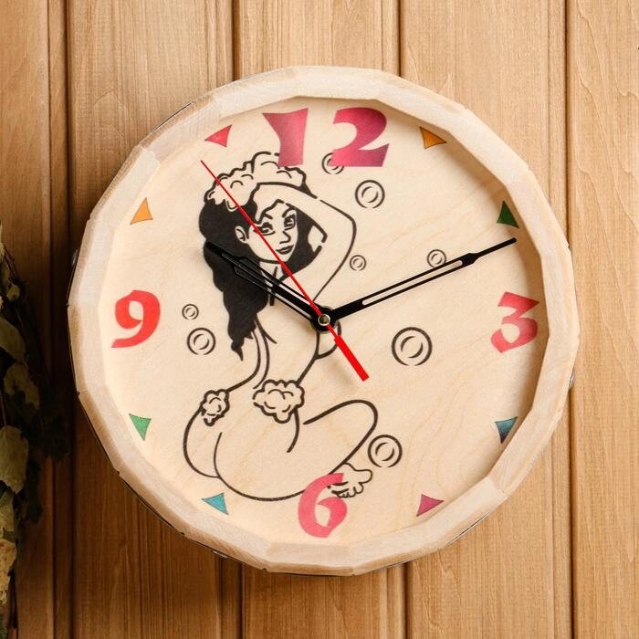 Часы банные бочонок "Девушка" от компании Интернет - магазин Flap - фото 1