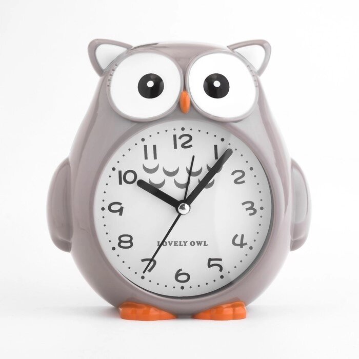 Часы - будильник детские "Совушка", с подвесом, дискретный ход, d-9 см, 14.5 х 4 х 16 см, АА от компании Интернет - магазин Flap - фото 1