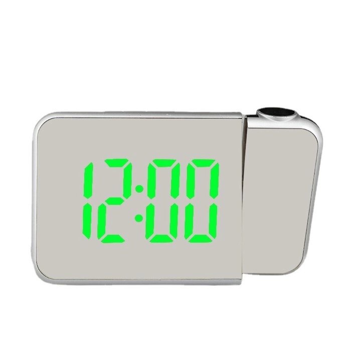 Часы - будильник электронные настольные с проекцией на потолок, календарем, 2ААА, USB от компании Интернет - магазин Flap - фото 1