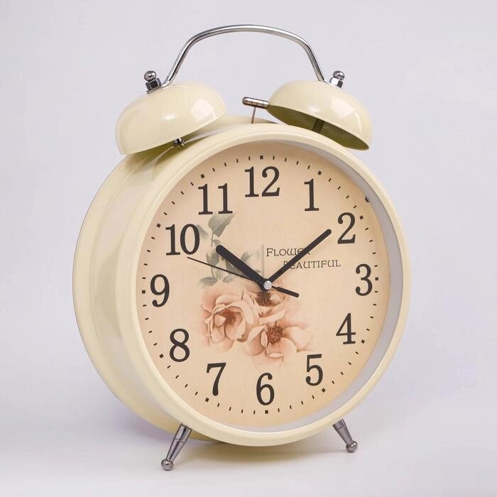 Часы - будильник настольные "Beautiful", с подвесом, дискретный ход, d-20 см, 32 х 23 см, 2АА от компании Интернет - магазин Flap - фото 1