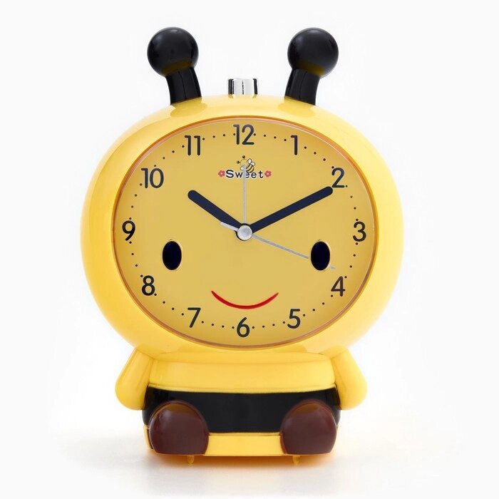 Часы - будильник настольные "Пчела" с подсветкой, циферблат 9 х 10.5 см, 13 х 17 см, АА от компании Интернет - магазин Flap - фото 1