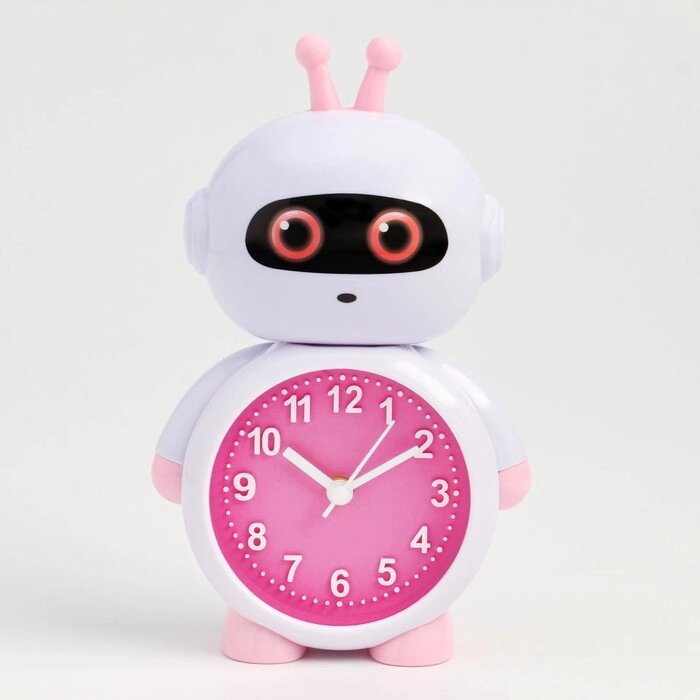 Часы - будильник настольные "Робот", дискретный ход, циферблат d-7.5 см, 17 х 11 см, АА от компании Интернет - магазин Flap - фото 1