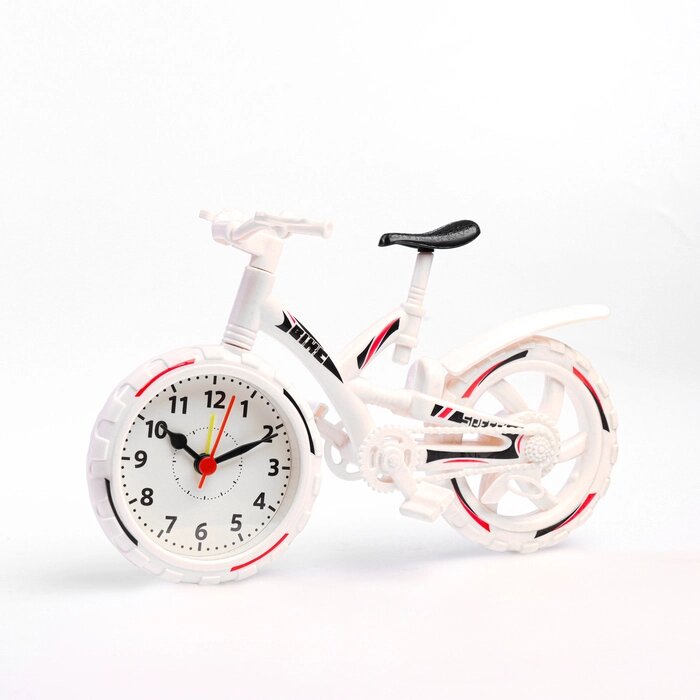 Часы - будильник настольные "Велосипед", дискретный ход, d-6.5 см, 12 х 22 см, АА от компании Интернет - магазин Flap - фото 1