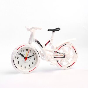 Часы - будильник настольные "Велосипед", дискретный ход, d-6.5 см, 12 х 22 см, АА