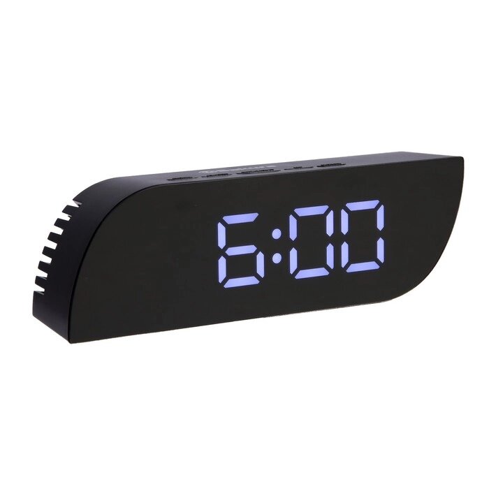 Часы-будильник Sakura SA-8528, электронные, будильник, 3хААА, чёрные от компании Интернет - магазин Flap - фото 1