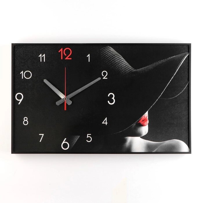 Часы-картина настенные, интерьерные "Девушка", плавный ход, 35 х 57 х 4 см от компании Интернет - магазин Flap - фото 1
