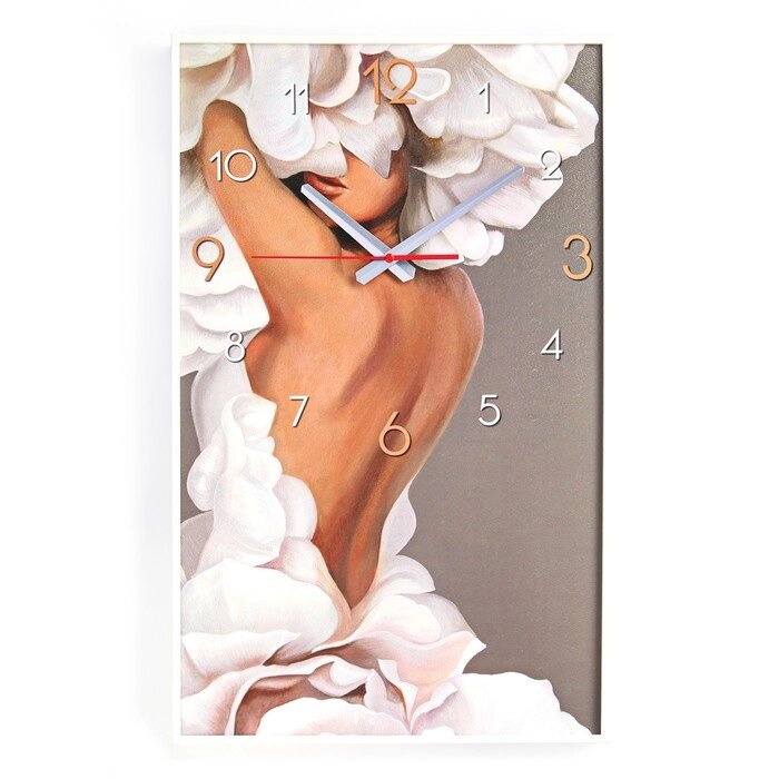 Часы-картина настенные, интерьерные "Девушка", плавный ход, 57 х 35 х 4 см от компании Интернет - магазин Flap - фото 1