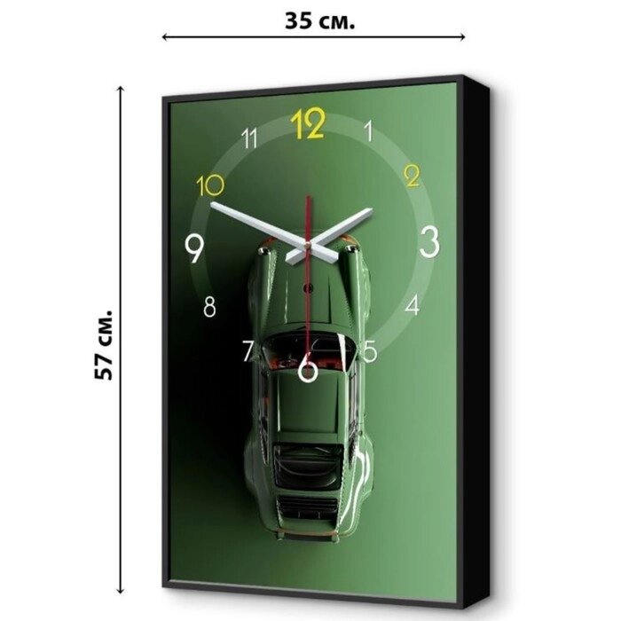 Часы-картина настенные, интерьерные "Машина", плавный ход, 1АА, 57 х 35 х 4 см от компании Интернет - магазин Flap - фото 1