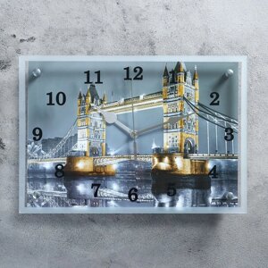 Часы-картина настенные, интерьерные "Тауэрский Мост", бесшумные, 25 х 35 см