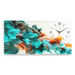 Часы-картина настенные, серия: Интерьер, "Дым", 50 х 100 см
