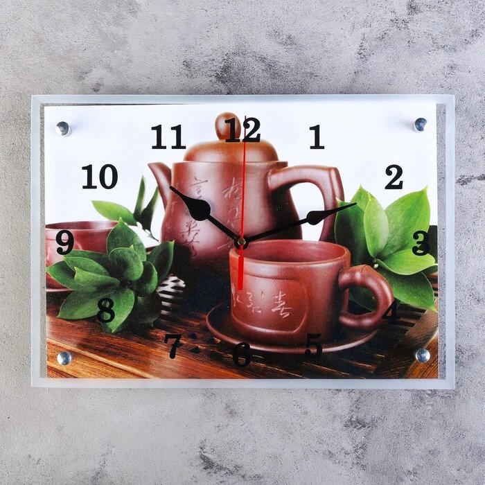 Часы-картина настенные, серия: Интерьер, "Японский чайный набор", 25х35 см от компании Интернет - магазин Flap - фото 1