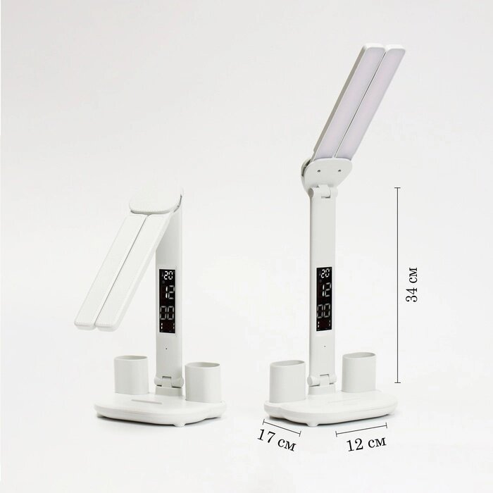 Часы - лампа электронные: календарь, термометр, органайзер, 7 Вт, 40 LED, 3 режима, USB от компании Интернет - магазин Flap - фото 1