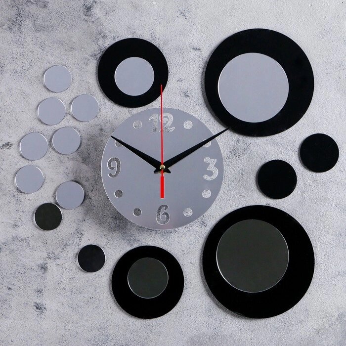 Часы-наклейка, серия: DIY, "Иллюзия", плавный ход, d-15 см, 1 АА от компании Интернет - магазин Flap - фото 1