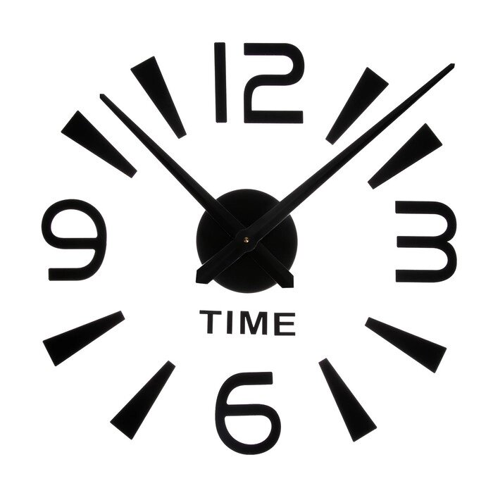 Часы-наклейка, серия: DIY, "Кавалье", плавный ход, d-120 см, 1 АА, черные от компании Интернет - магазин Flap - фото 1