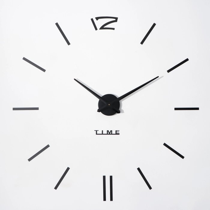 Часы-наклейка, серия: DIY, "Кайро", плавный ход, d-65 см, 1 АА, серебро от компании Интернет - магазин Flap - фото 1