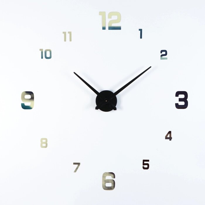 Часы-наклейка, серия: DIY, "Паоли", плавный ход, d-120 см, 1 АА, золотистые от компании Интернет - магазин Flap - фото 1