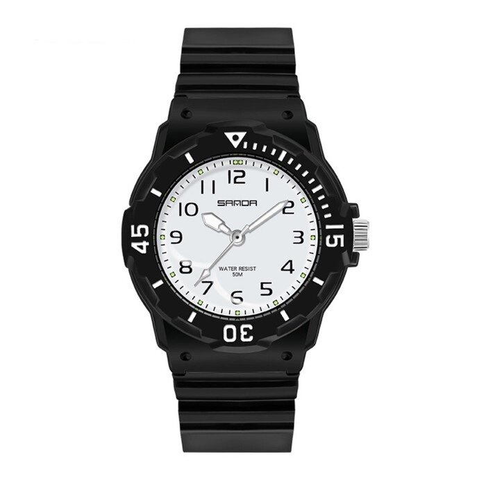 Часы наручные, d-3.5 см, светящиеся, водонепроницаемые, ремешок силикон, черные от компании Интернет - магазин Flap - фото 1