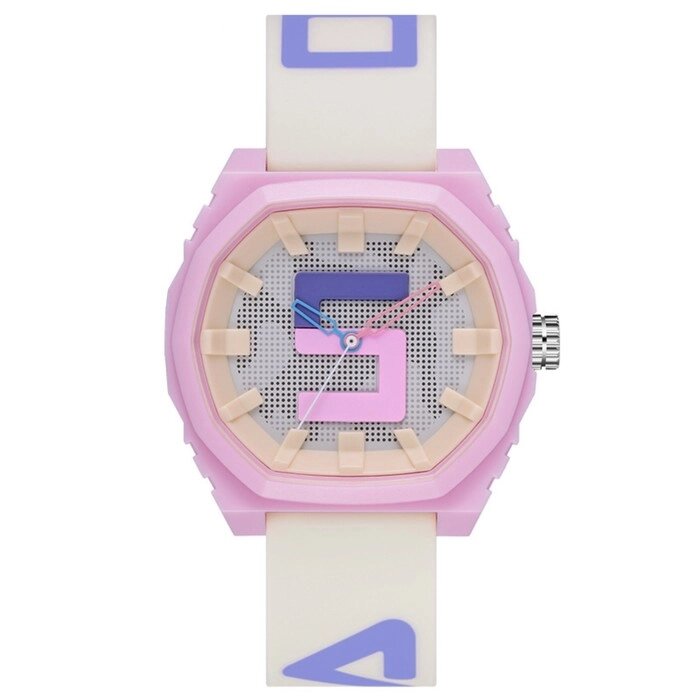 Часы наручные d-4.6 см, водонепроницаемые, ремешок силикон, розовый циферблат от компании Интернет - магазин Flap - фото 1