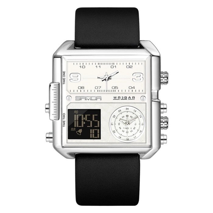 Часы наручные электронные, d-4.1 см, будильник, календарь, водонепроницаемые от компании Интернет - магазин Flap - фото 1