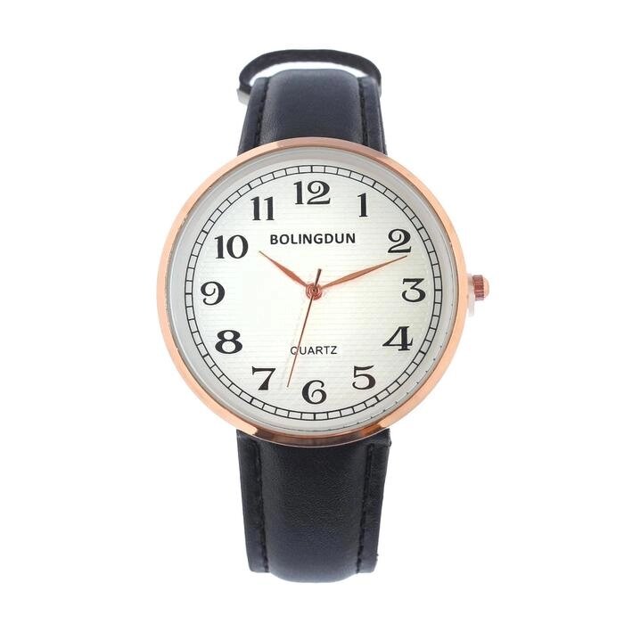 Часы наручные кварцевые мужские "Bolingdun", d-4 см, ремешок экокожа от компании Интернет - магазин Flap - фото 1