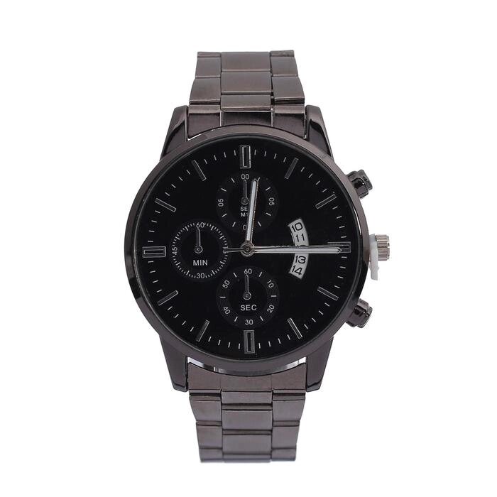 Часы наручные кварцевые мужские YAGEER, d-3.8 см, черные от компании Интернет - магазин Flap - фото 1