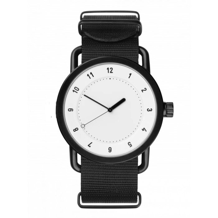 Часы наручные мужские, d-4 см, черные, с белым циферблатом от компании Интернет - магазин Flap - фото 1