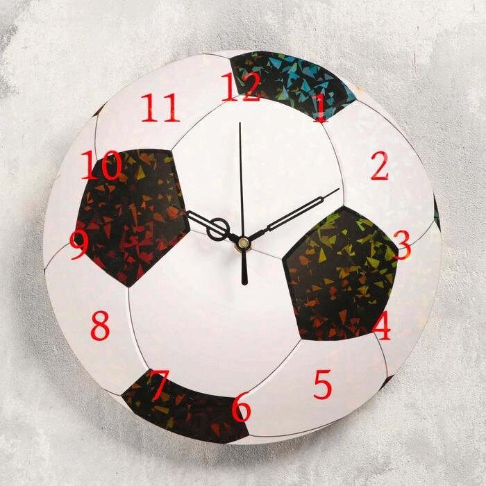 Часы настенные "Футбольный мяч", d=23.5, плавный ход ##от компании## Интернет - магазин Flap - ##фото## 1