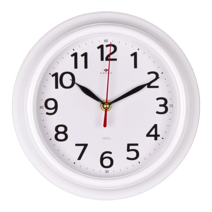 Часы настенные, интерьерные, бесшумные, d-21 см, белые от компании Интернет - магазин Flap - фото 1