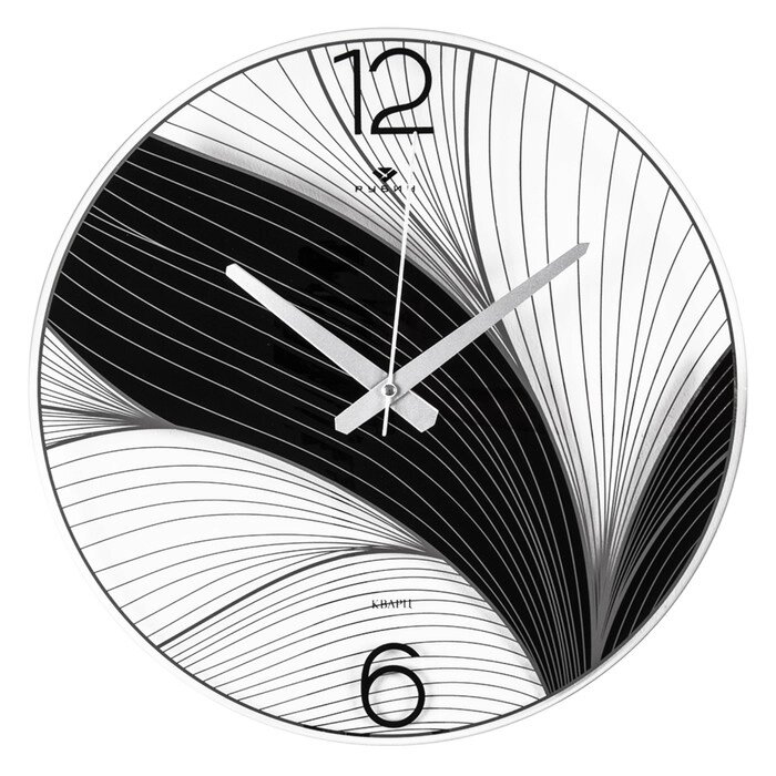 Часы настенные, интерьерные "Черный лотос", бесшумные, d-39 см от компании Интернет - магазин Flap - фото 1