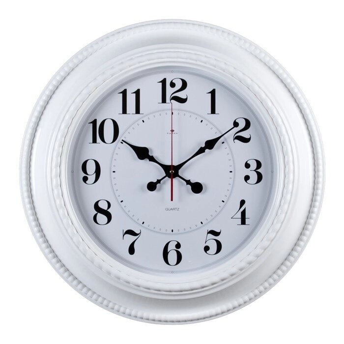 Часы настенные, интерьерные, d-60 см, корпус белый от компании Интернет - магазин Flap - фото 1