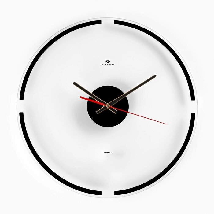 Часы настенные, интерьерные "Минимализм", d-39 см, бесшумные от компании Интернет - магазин Flap - фото 1
