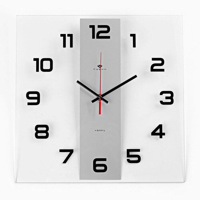 Часы настенные, интерьерные "Полоса", бесшумные, 35 х 35 см от компании Интернет - магазин Flap - фото 1