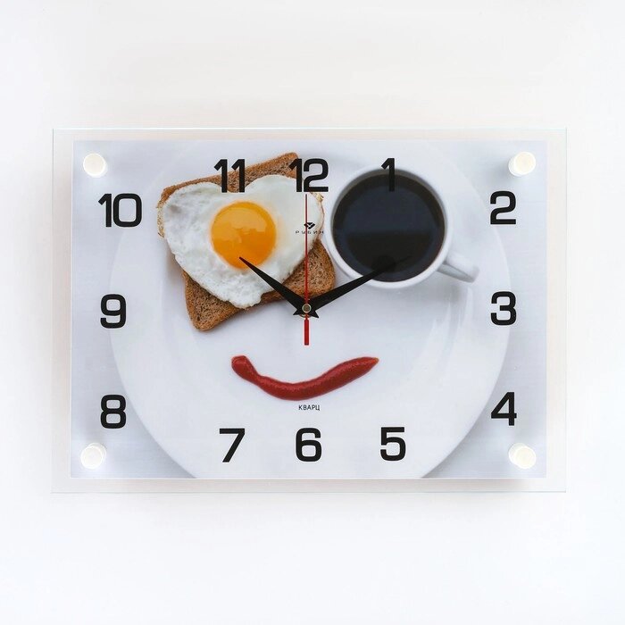 Часы настенные: Кухня, "Завтрак", бесшумные, 25 х 35 см от компании Интернет - магазин Flap - фото 1