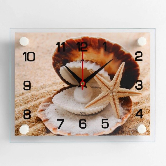 Часы настенные: Море, "Ракушка", 20х26  см от компании Интернет - магазин Flap - фото 1